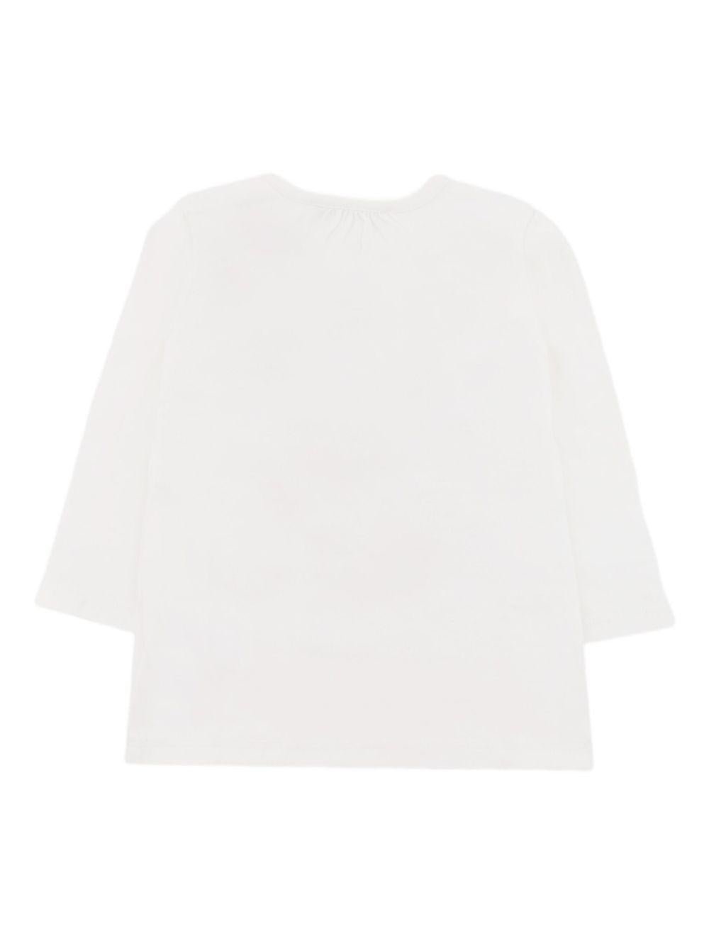 T-shirt per neonata Bonpoint bianca a maniche lunghe - Rubino Kids