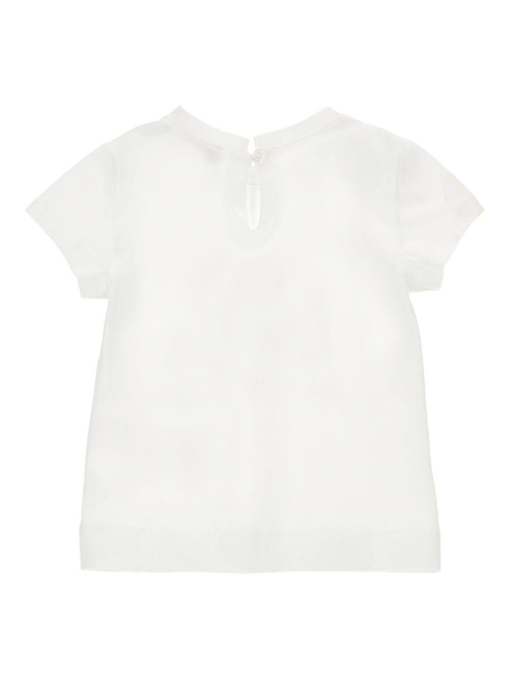 T-shirt per neonata Monnalisa bianca con stampa coniglietta - Rubino Kids