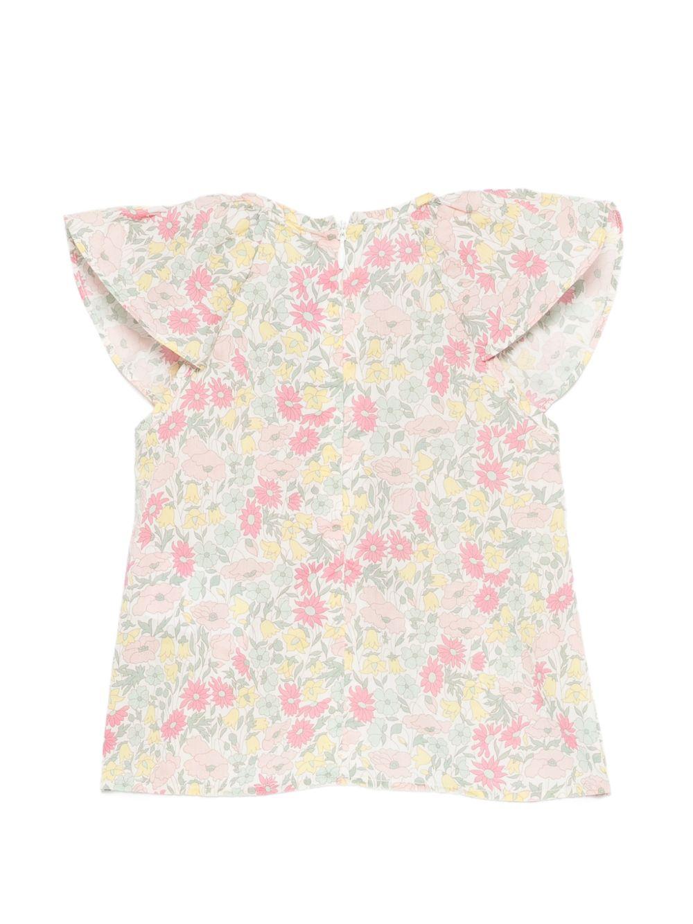T-shirt per neonata Tartine Et Chocolat multicolore con stampa floreale all - over - Rubino Kids