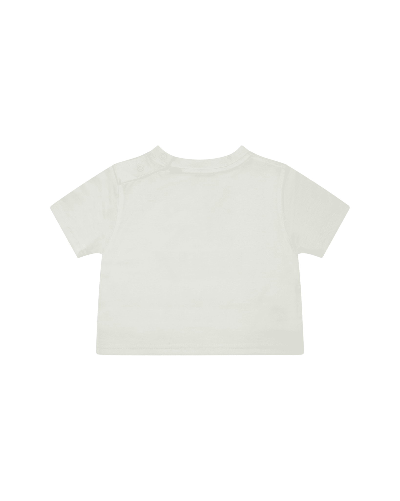 T-shirt per neonati Burberry Kids bianca con Equestrian Knight sul davanti - Rubino Kids