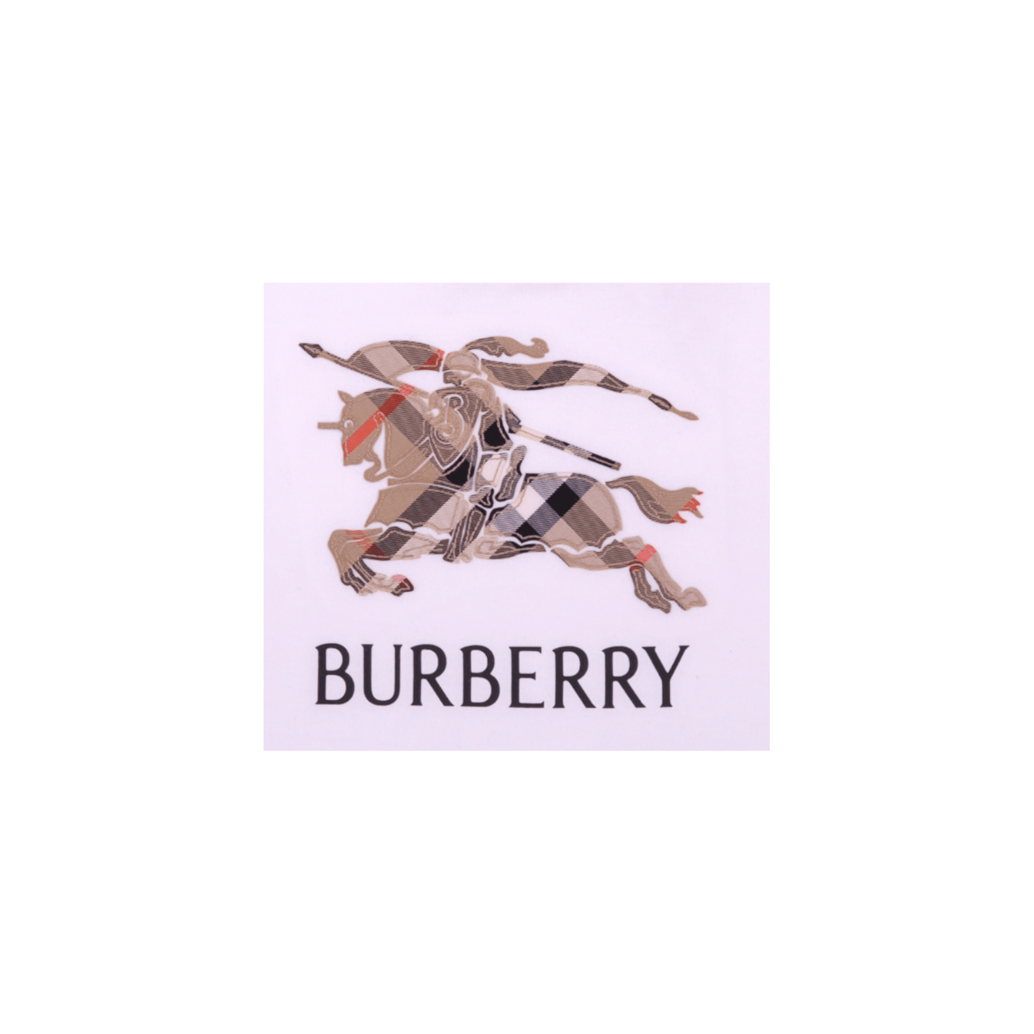 T-shirt per neonati Burberry Kids bianca con logo equestre sul davanti - Rubino Kids