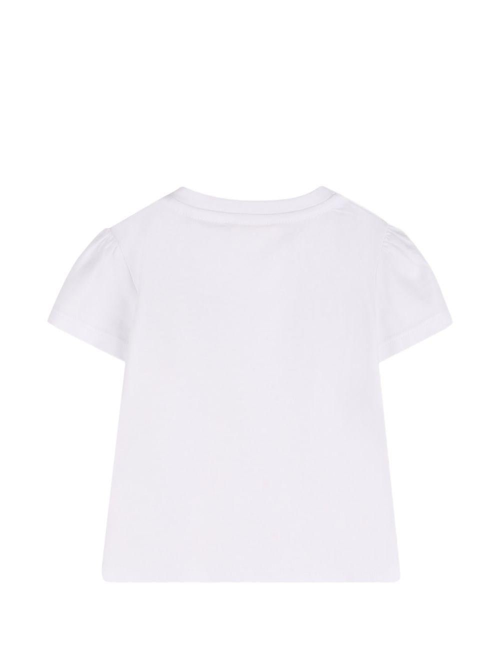T-shirt per neonati Givenchy Kids bianca con stampa grafica - Rubino Kids