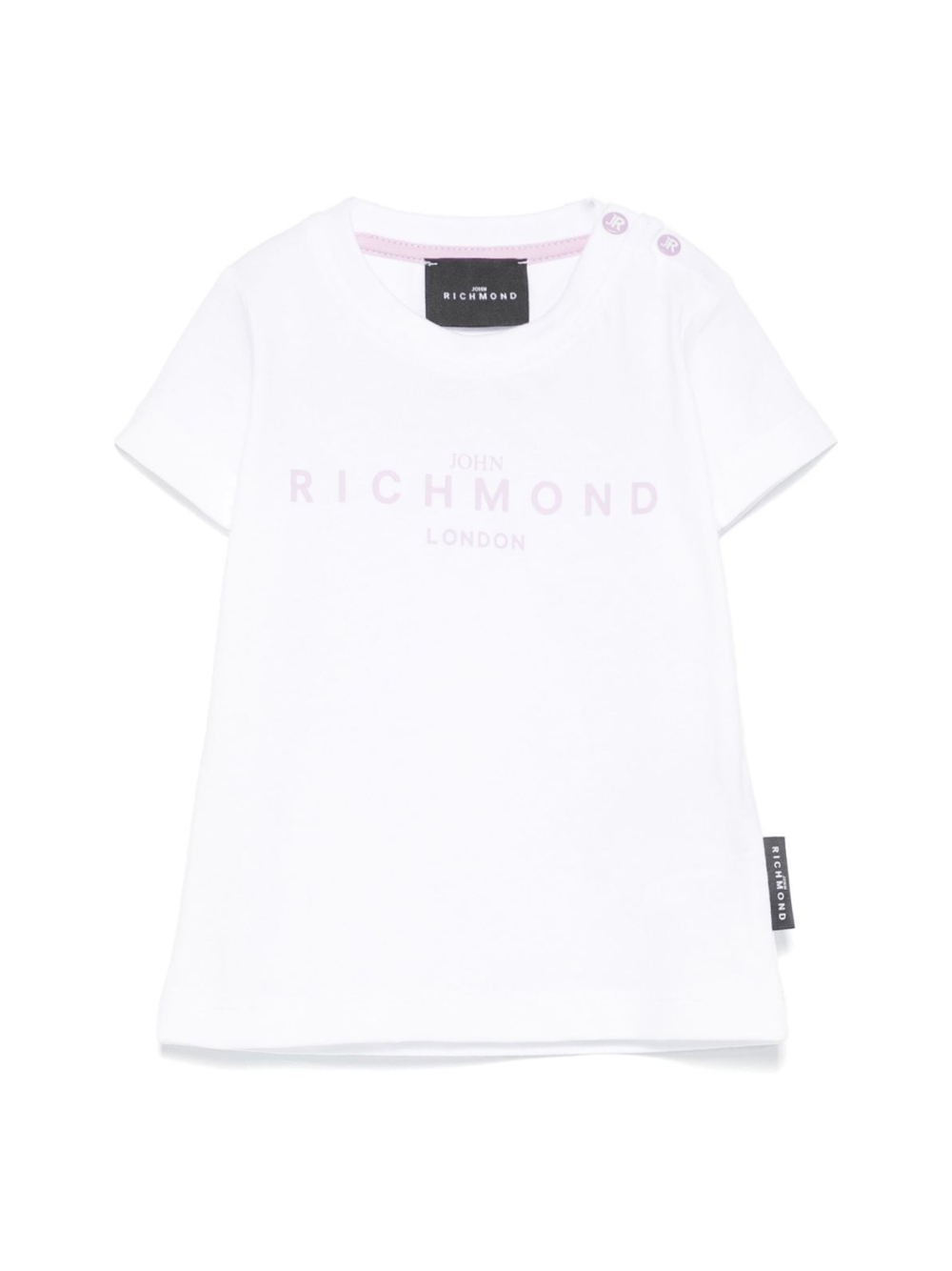T-shirt per neonati John Richmond Junior bianco con logo - Rubino Kids