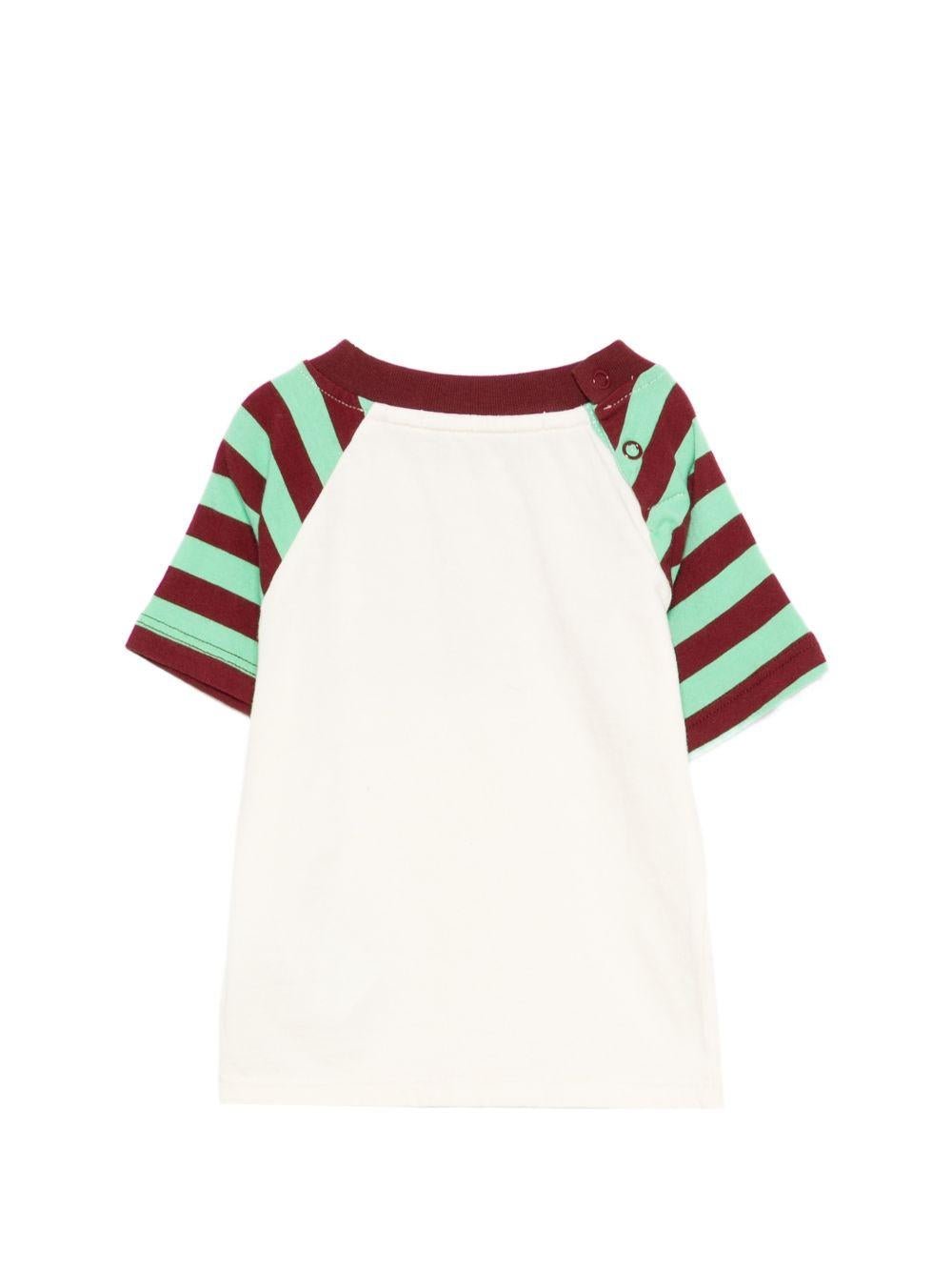 T-shirt per neonato Bobo Choses multicolore con dettagli a righe - Rubino Kids