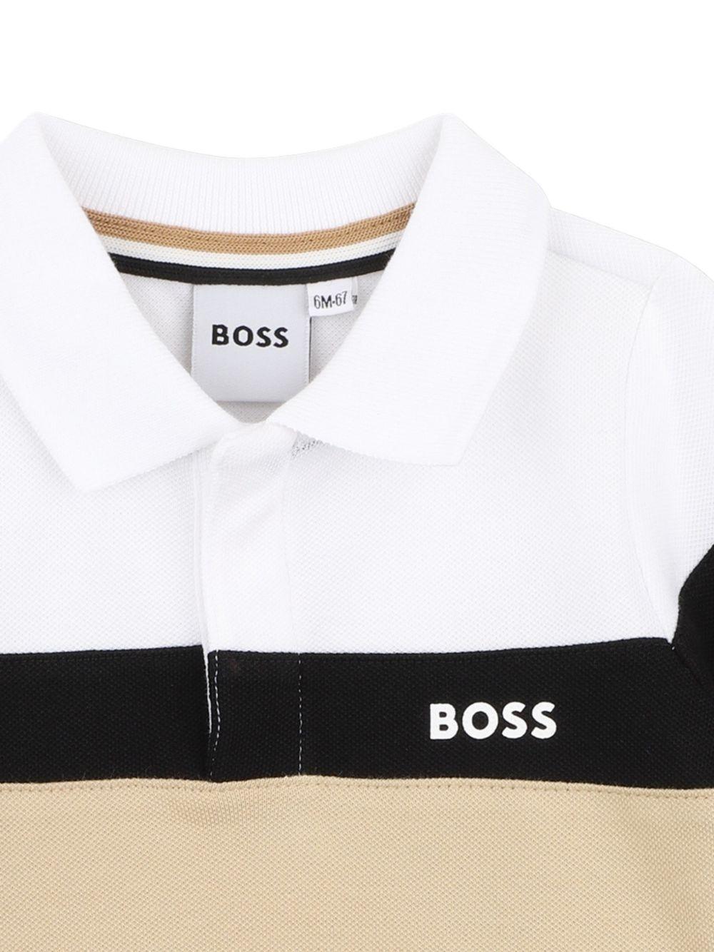 T-shirt per neonato Boss Kids multicolore con design a righe - Rubino Kids