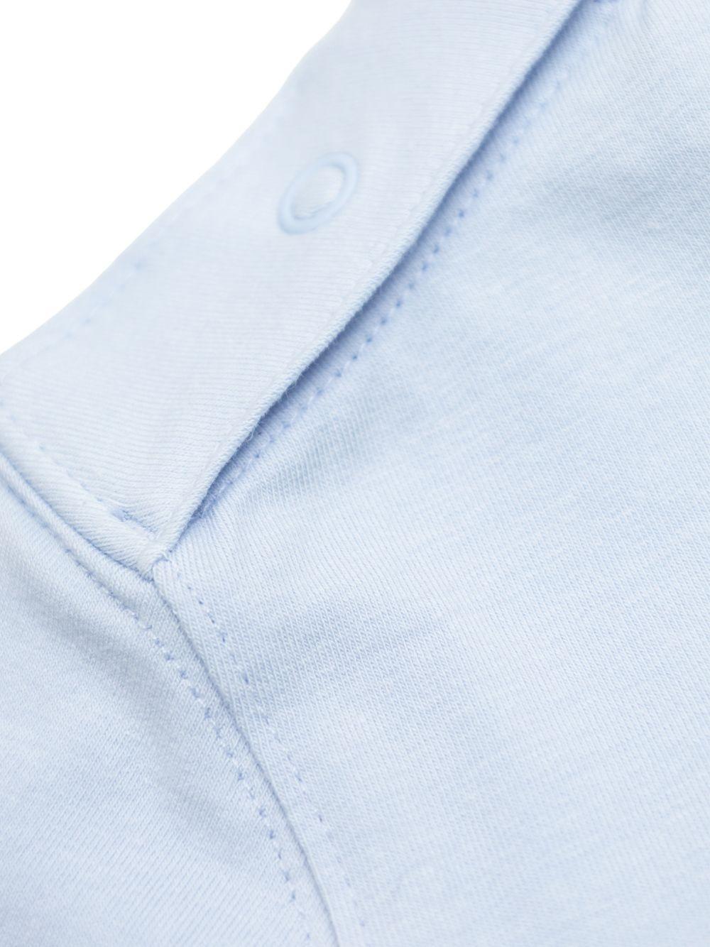 T-shirt per neonato Burberry Kids blu con stampa logo sul davanti - Rubino Kids