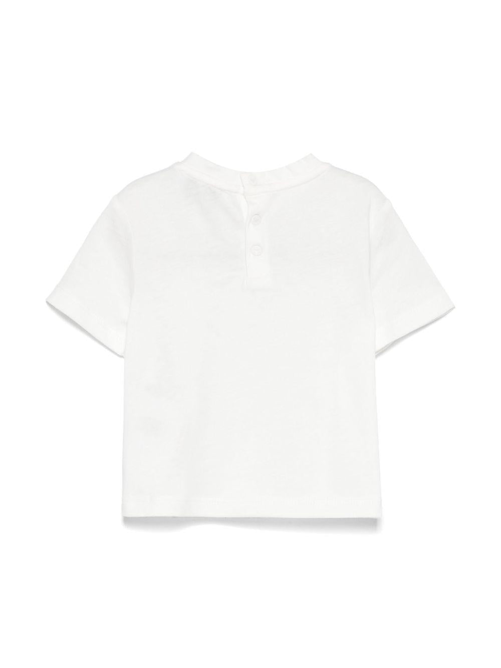 T-shirt per neonato Emporio Armani Kids bianca con dettaglio logo - Rubino Kids
