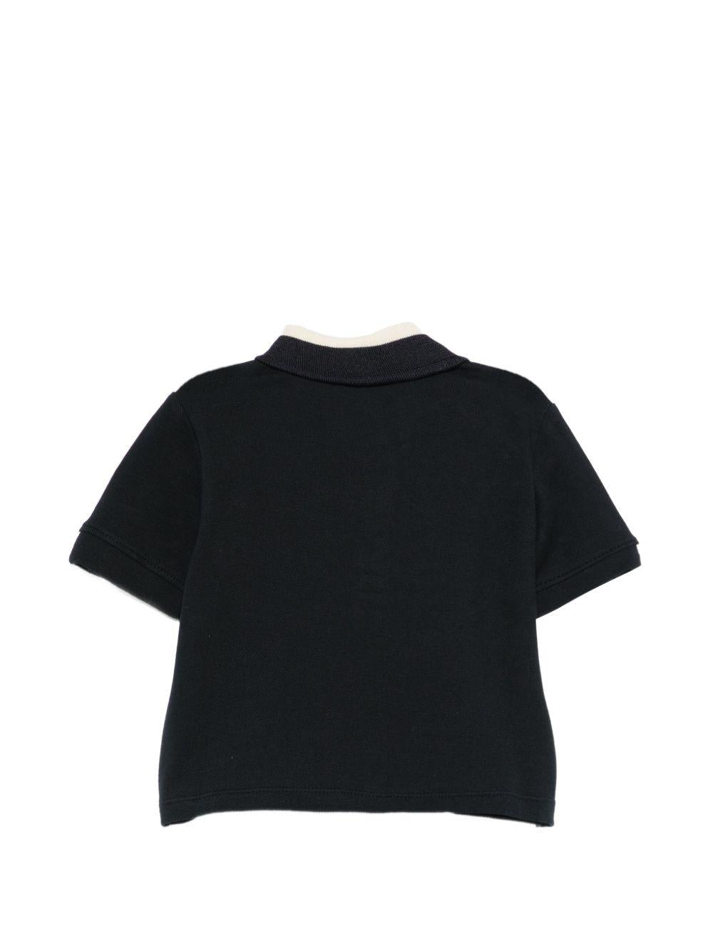 T-shirt per neonato Emporio Armani Kids blu con logo aquila sul davanti - Rubino Kids