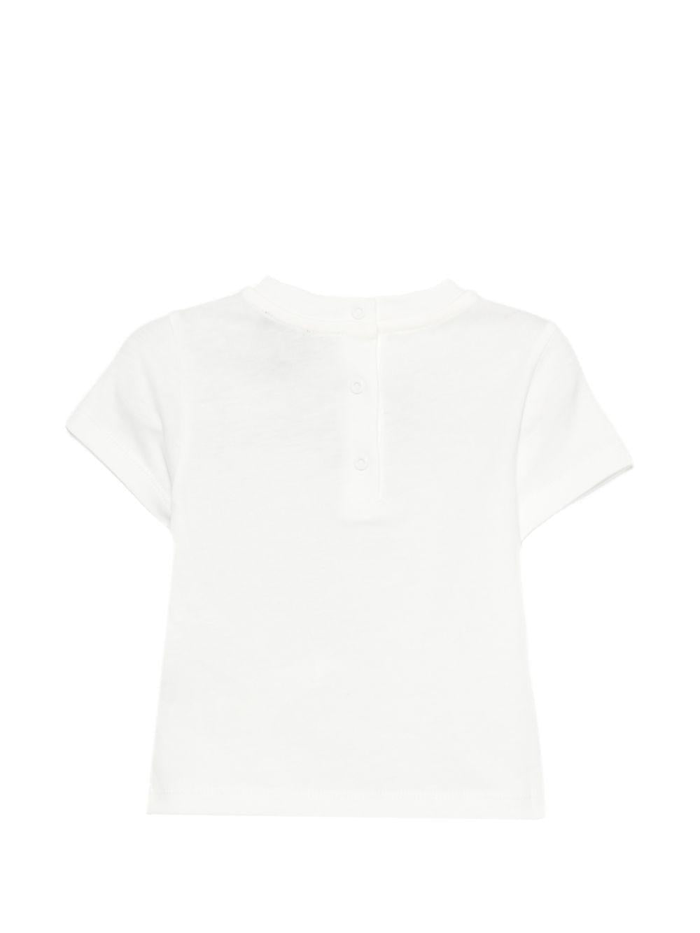 T-shirt per neonato Fay Kids bianca con stampa grafica con logo - Rubino Kids