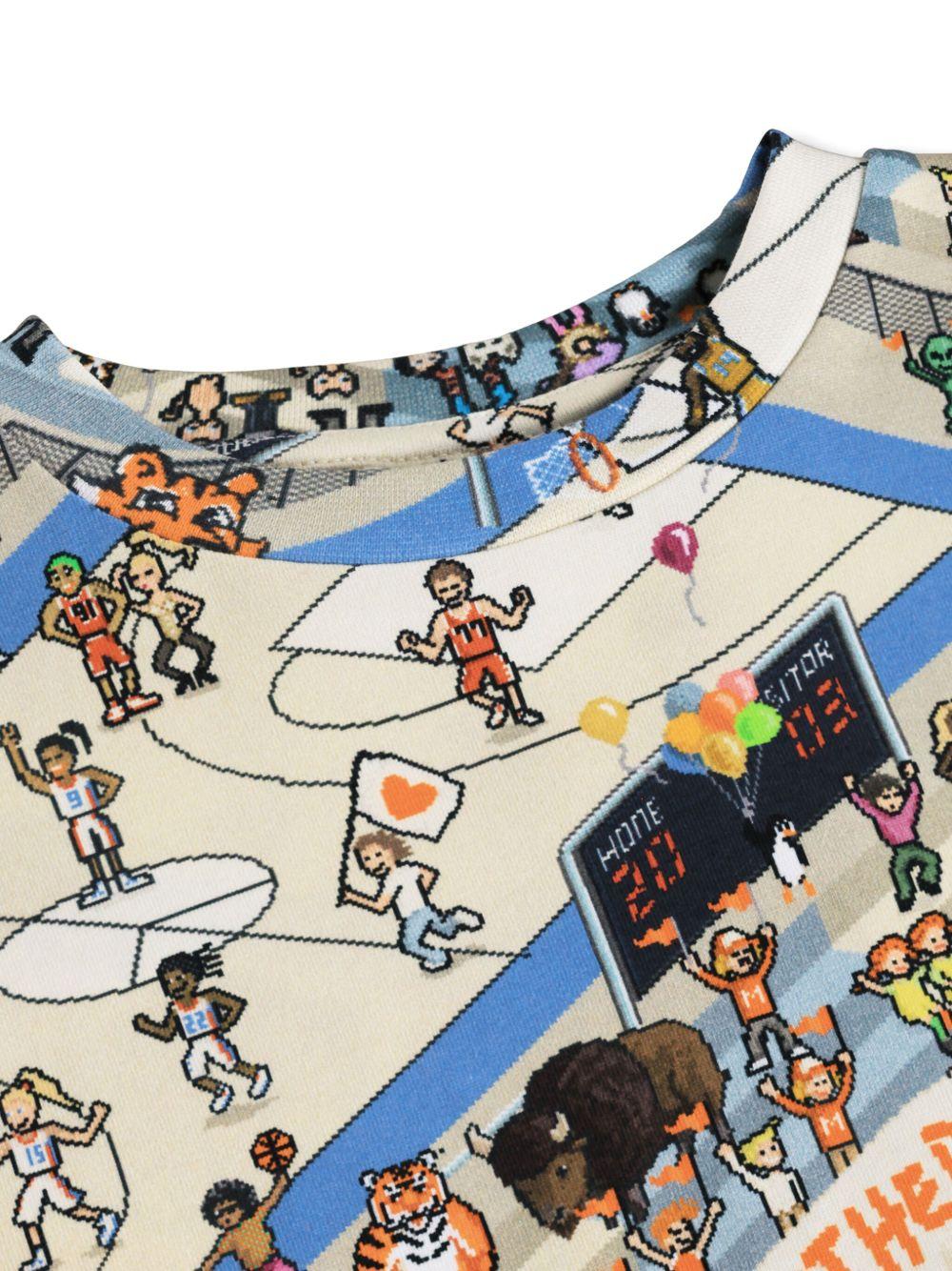 T-shirt Ralphie per bambino Molo multicolore con stampa all - over - Rubino Kids