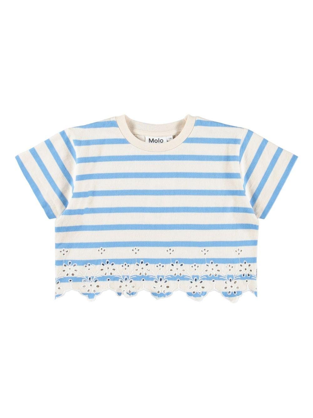T-shirt Rosita per bambina Molo multicolore con design a righe - Rubino Kids