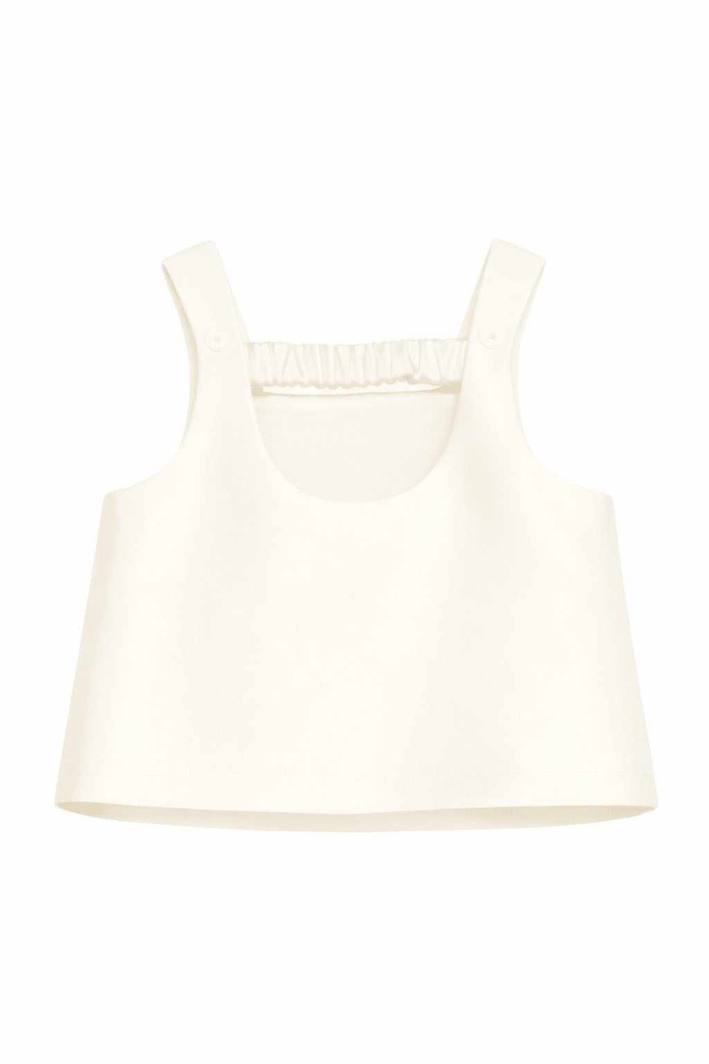 Top per bambina Simonetta bianco con scollo quadrato - Rubino Kids