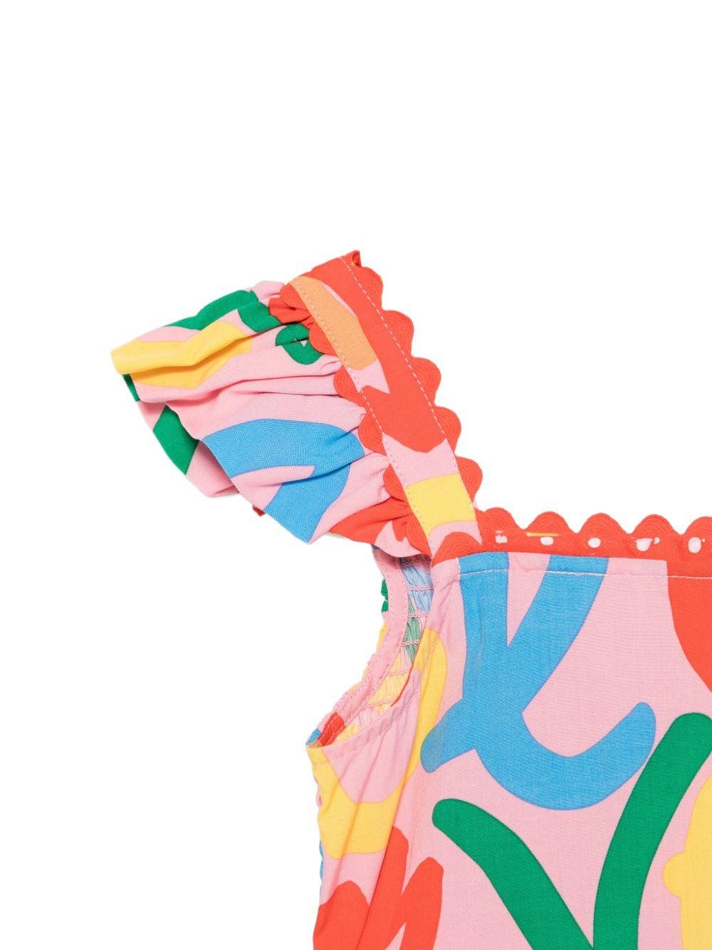 Top per bambina Stella McCartney Kids rosa con stampa grafica all - over - Rubino Kids