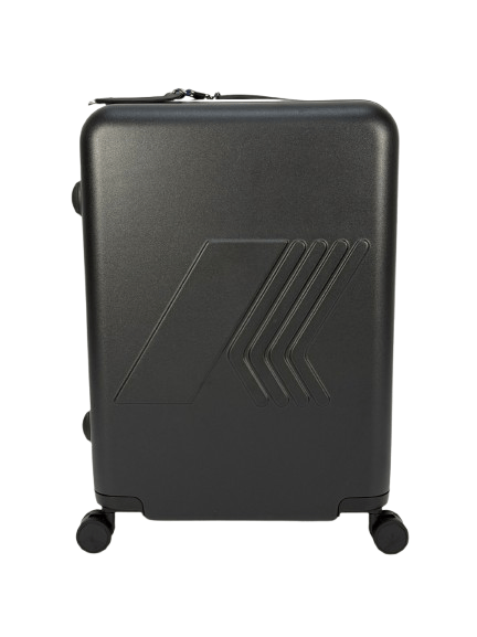 Trolley Eudoxieur per bambini K - Way Kids nero con monogramma K - Way in rilievo tono su tono - Rubino Kids