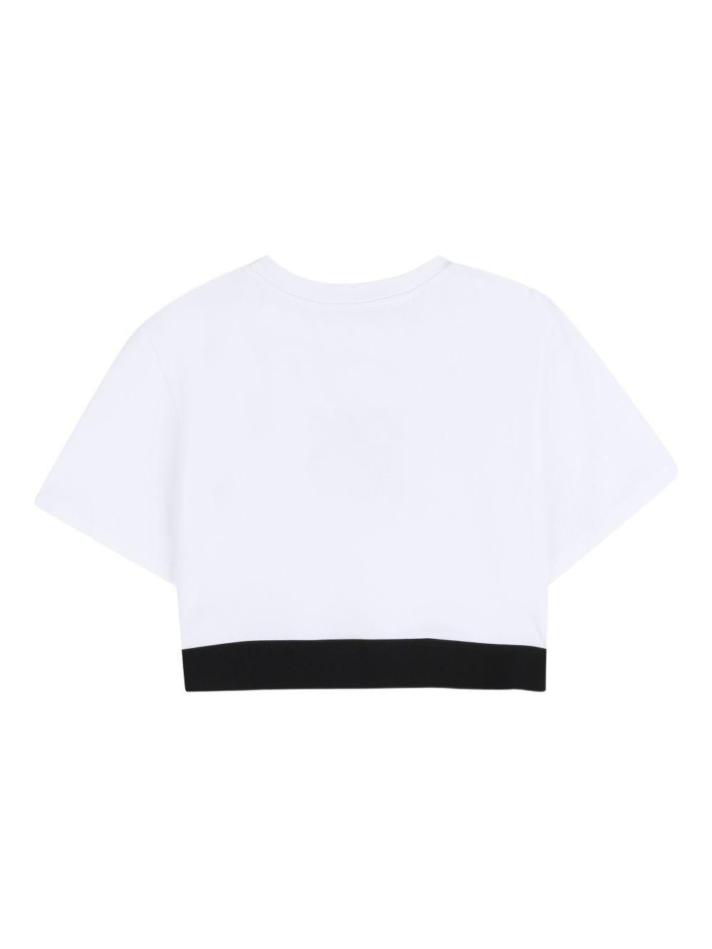 Tuta sportiva per bambina Dkny Kids bianco con stampa - Rubino Kids