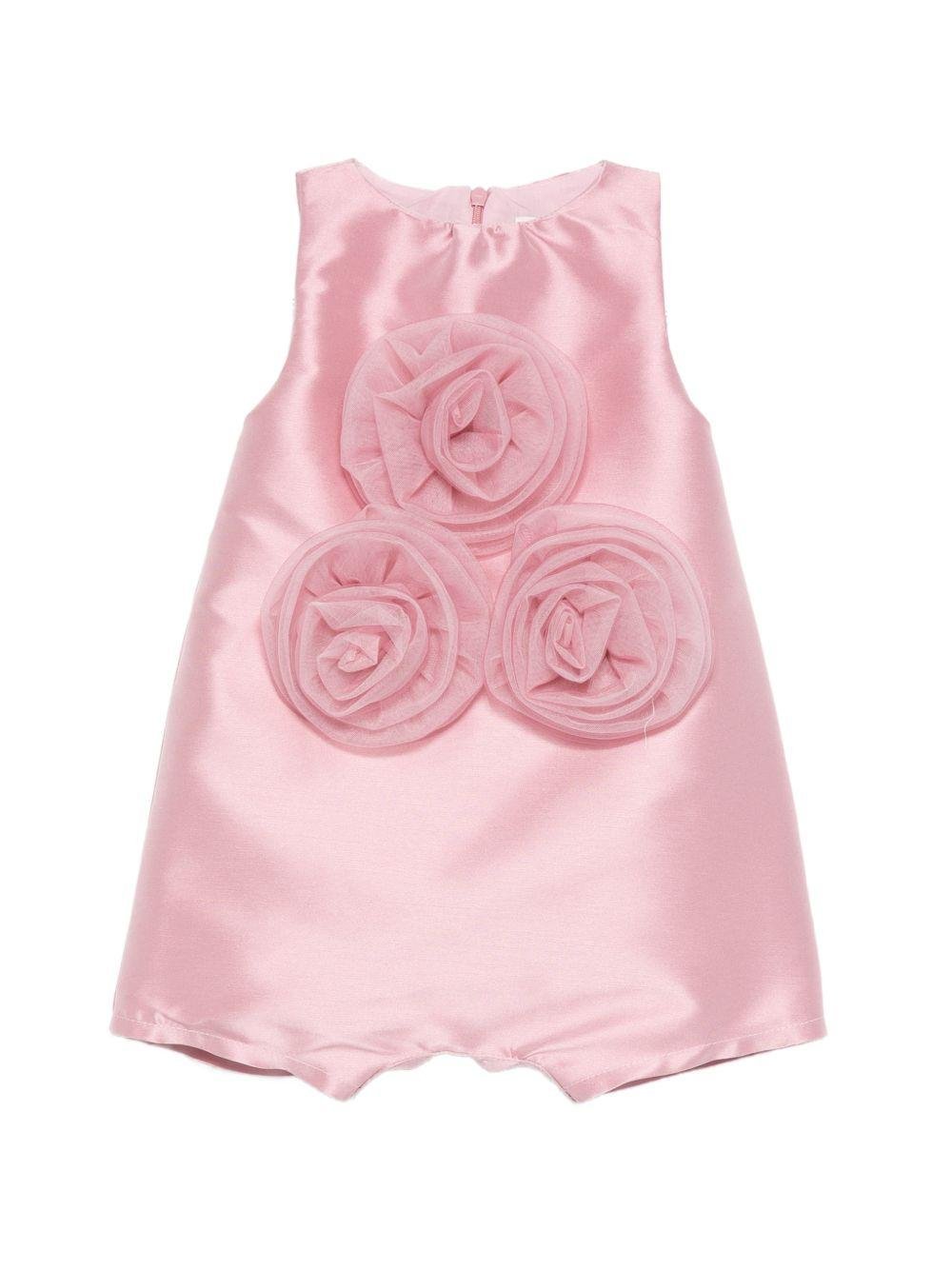 Tutina per neonata Alapage rosa con applicazioni floreali - Rubino Kids