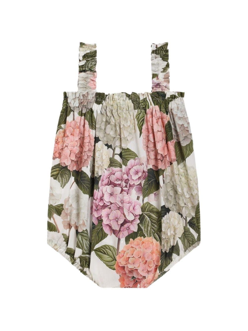 Tutina per neonata Dolce & Gabbana Kids multicolore con stampa orchidee - Rubino Kids