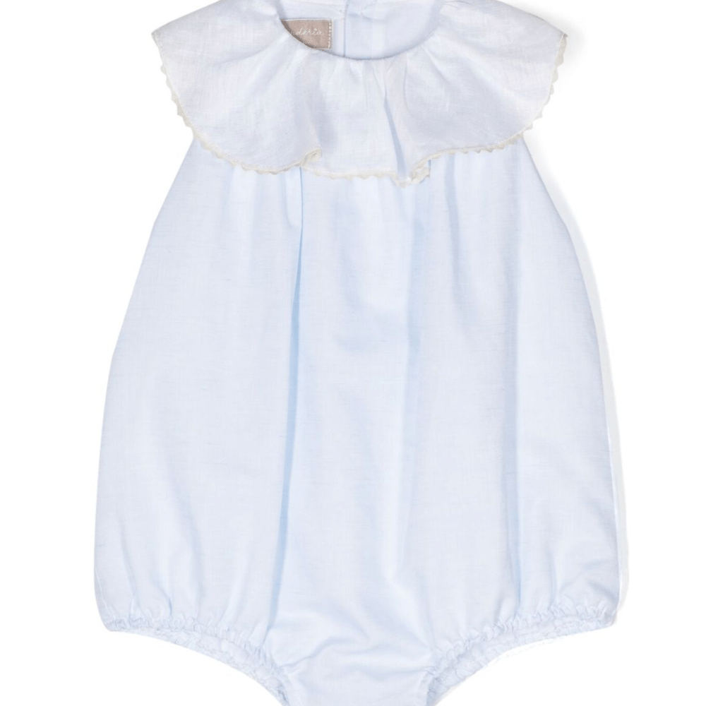 Tutina per neonata La Stupenderia azzurro con colletto ampio - Rubino Kids