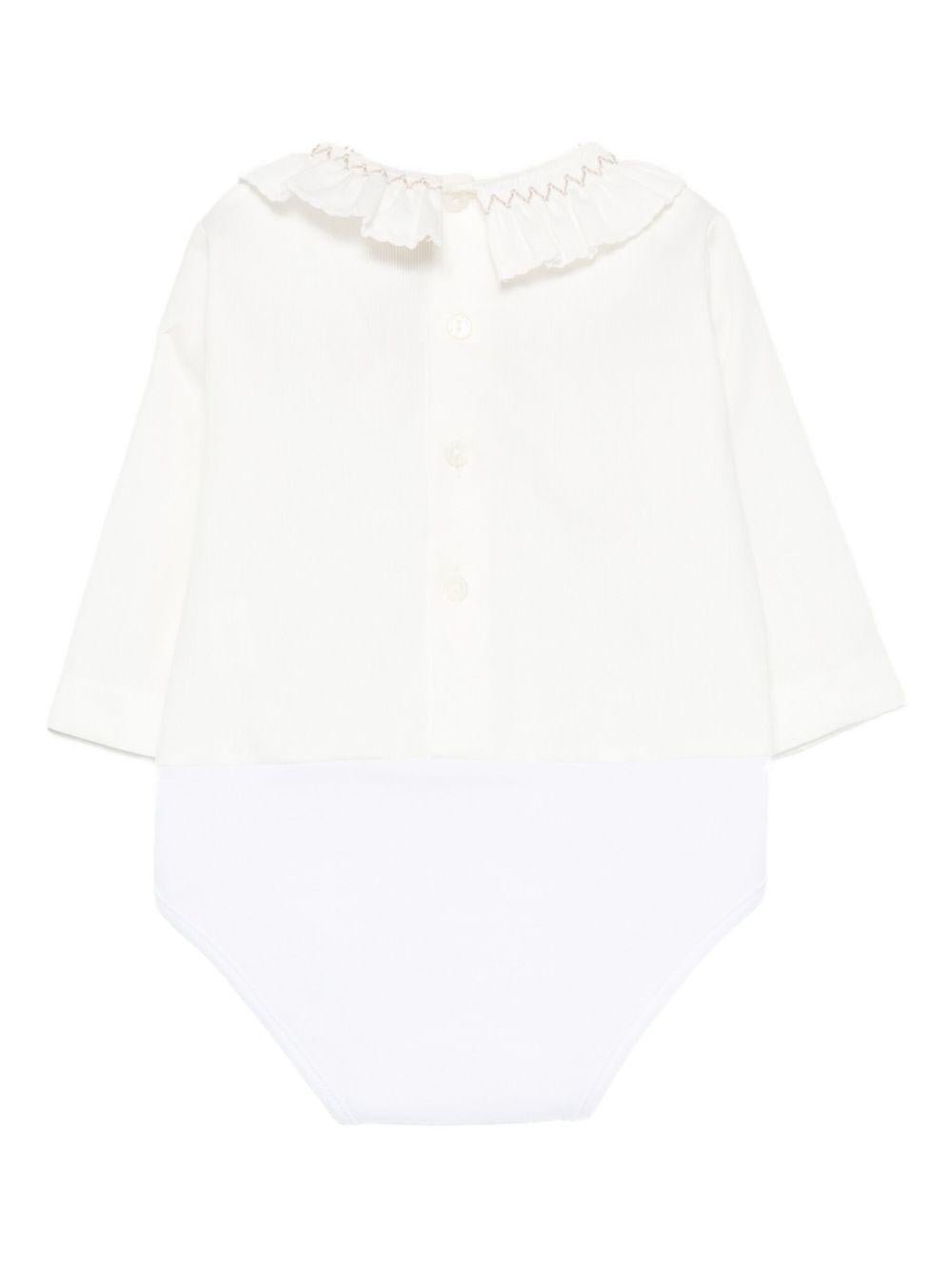 Tutina per neonata La Stupenderia bianca con colletto arricciato - Rubino Kids