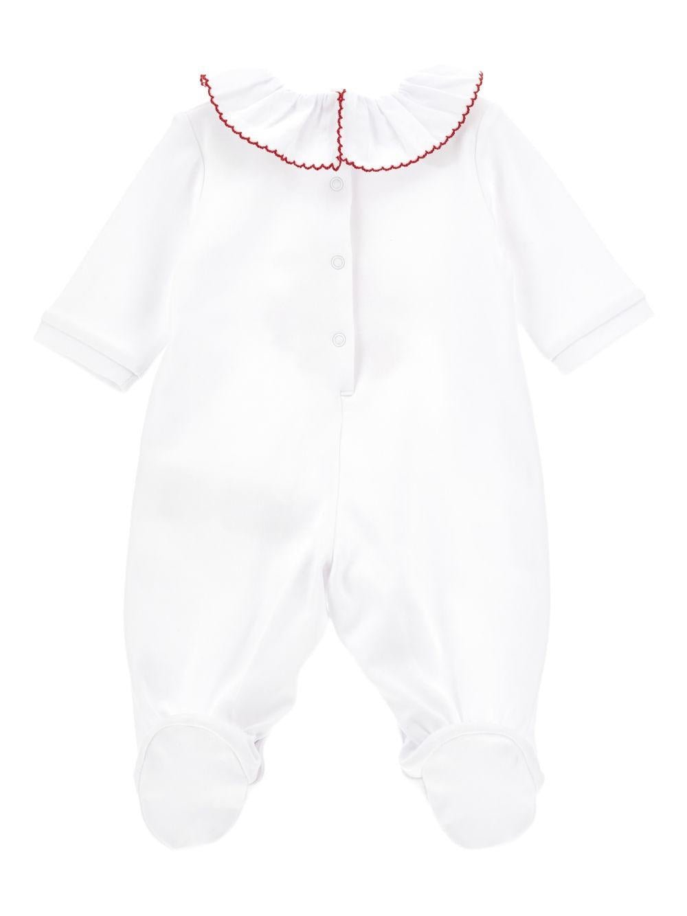 Tutina per neonata Monnalisa bianco con gambe con piedini - Rubino Kids