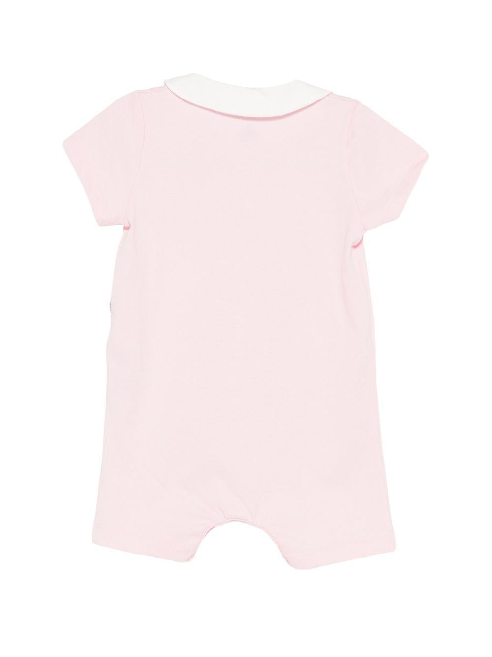 Tutina per neonata Petit Bateau rosa con colletto alla Peter Pan - Rubino Kids