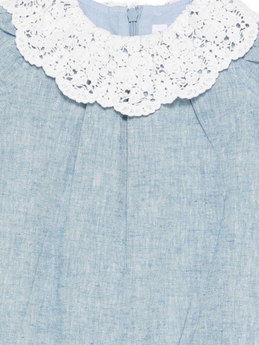 Tutina per neonata Tartine & Chocolat azzurra con dettaglio in pizzo - Rubino Kids