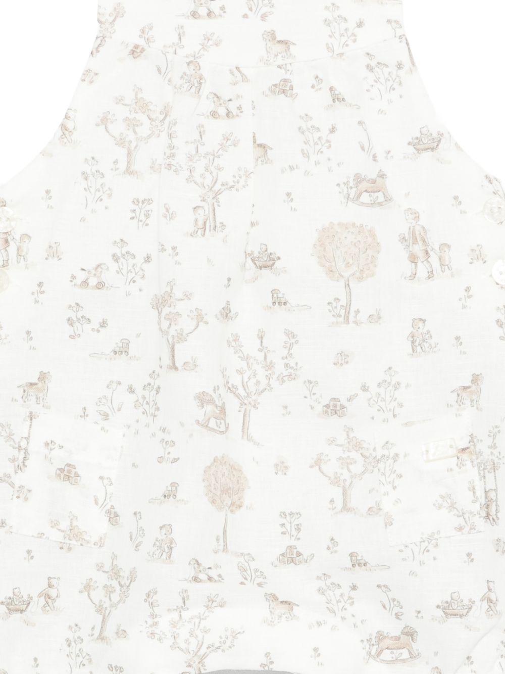 Tutina per neonata Tartine & Chocolat bianca con stampa grafica - Rubino Kids