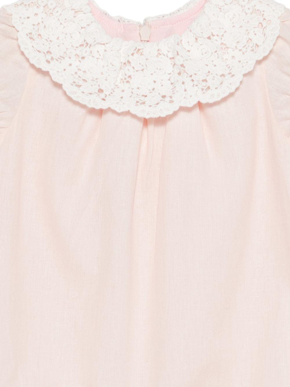 Tutina per neonata Tartine & Chocolat bianco con colletto in pizzo - Rubino Kids