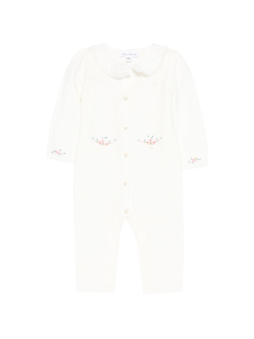 Tutina per neonata Tartine & Chocolat bianco con ricamo a fiori<BR/> - Rubino Kids