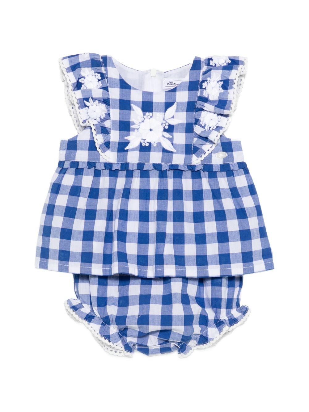 Tutina per neonata Tartine & Chocolat multicolore con shorts a quadretti - Rubino Kids
