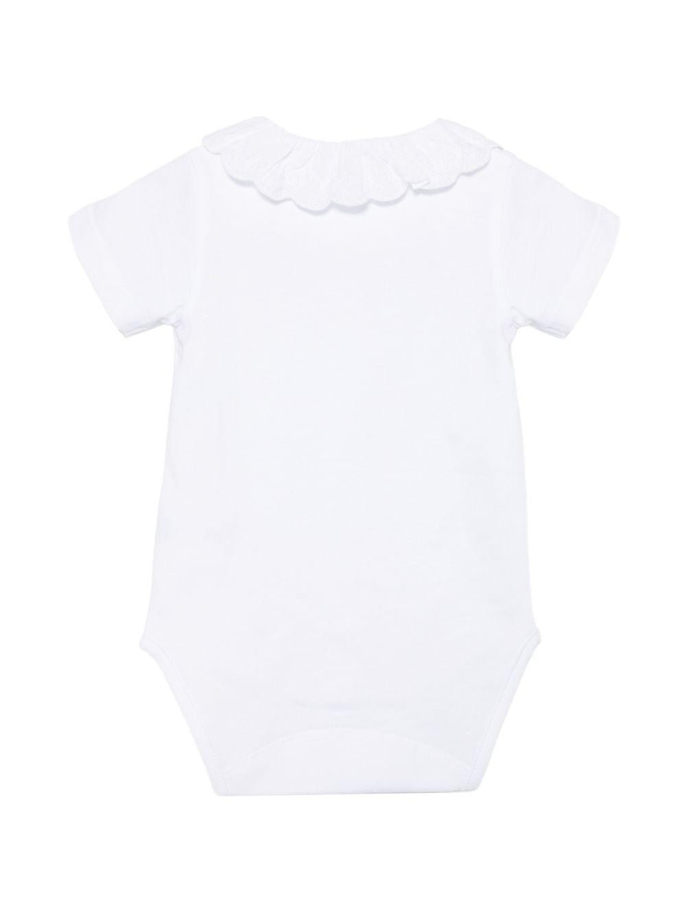 Tutina per neonata Tartine Et Chocolat bianca con colletto a smerlo - Rubino Kids