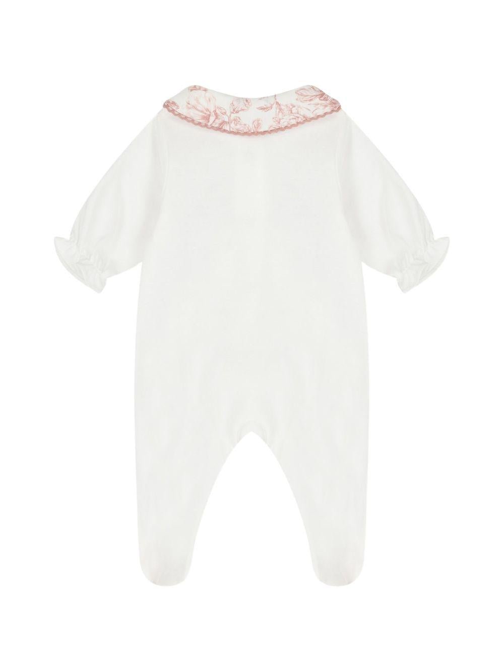 Tutina per neonata Tartine Et Chocolat bianca con stampa a fiori - Rubino Kids