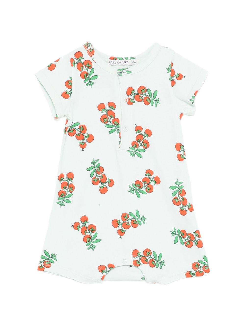 Tutina per neonati Bobo Choses azzurra con stampa grafica all - over - Rubino Kids