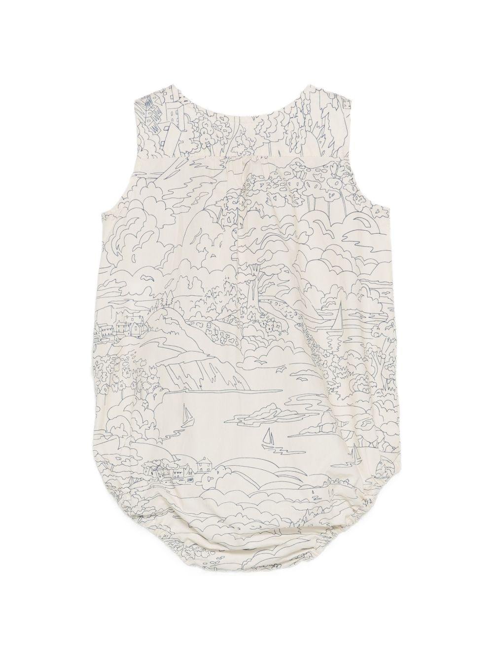 Tutina per neonati Bonpoint beige con stampa grafica all - over - Rubino Kids