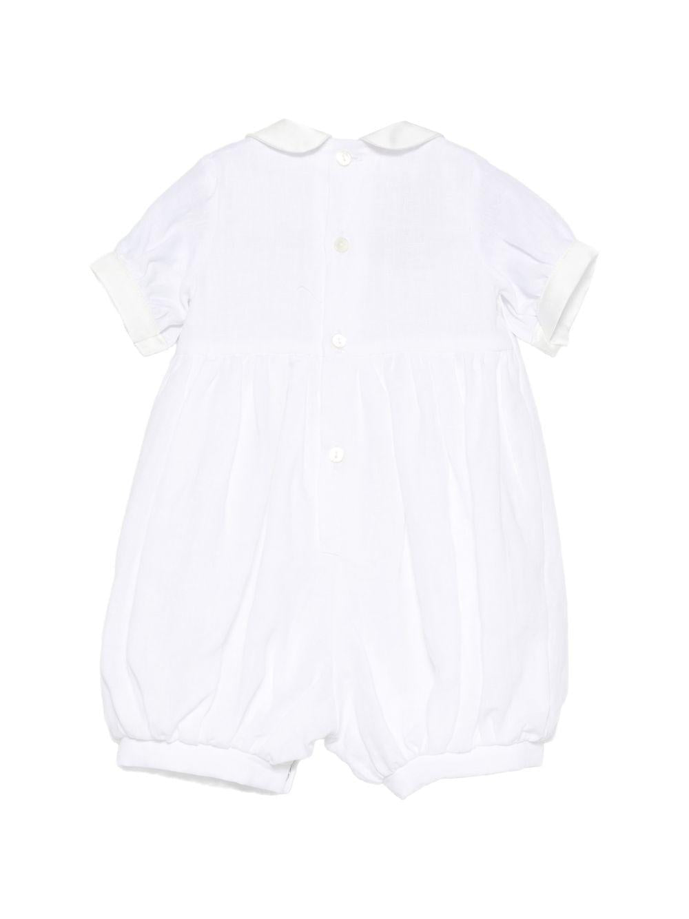 Tutina per neonati La Stupenderia bianco con colletto alla Peter Pan - Rubino Kids