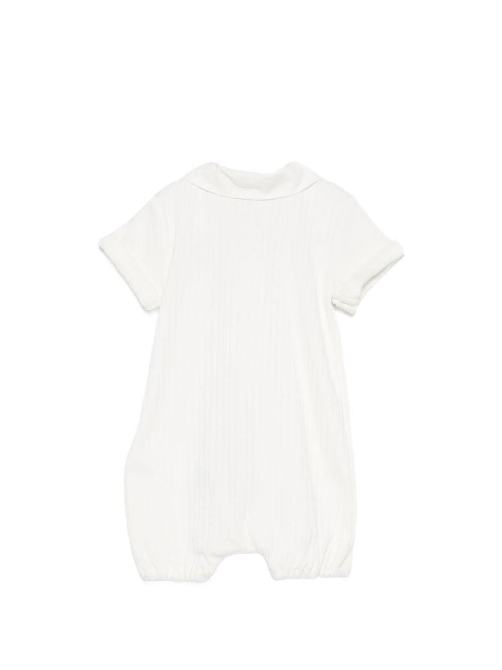 Tutina per neonati Moschino Kids bianca con applicazione Teddy Bear - Rubino Kids