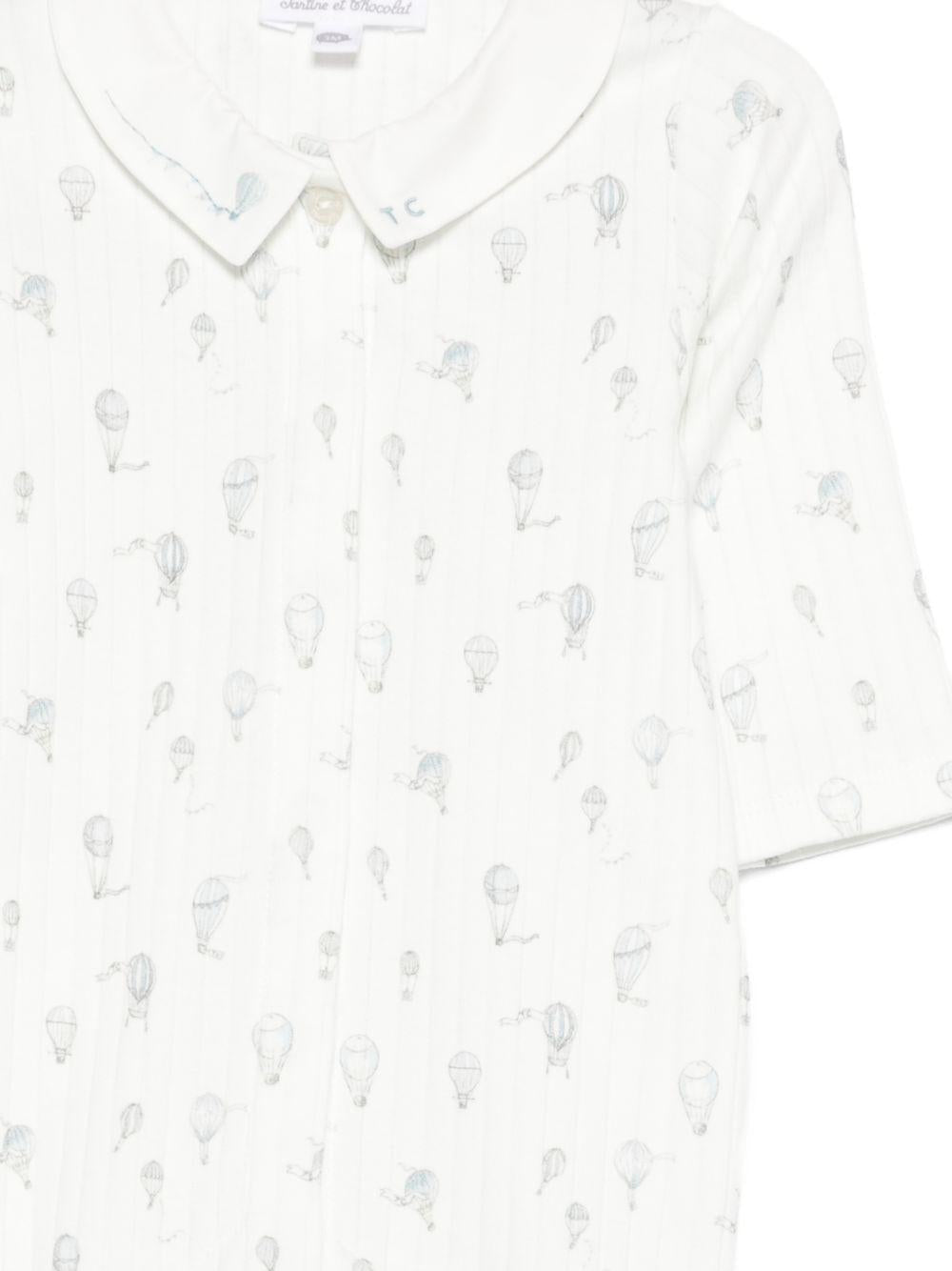 Tutina per neonati Tartine & Chocolat bianco con stampa a palloncino - Rubino Kids