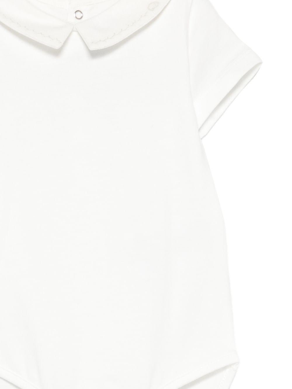 Tutina per neonati Tartine Et Chocolat bianca con colletto a punta - Rubino Kids