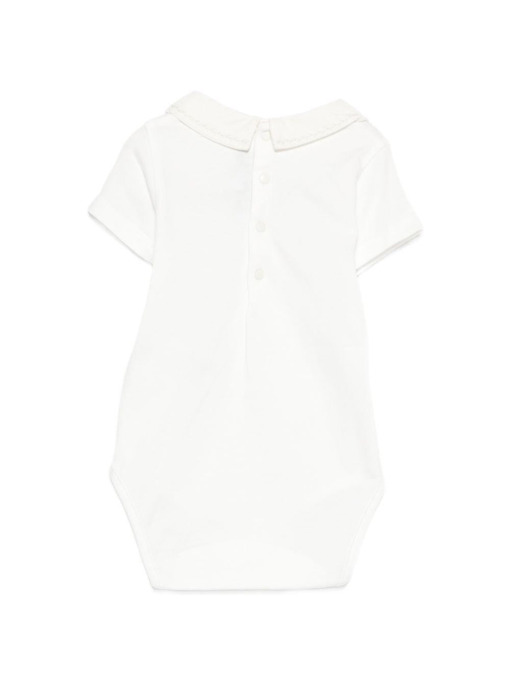 Tutina per neonati Tartine Et Chocolat bianca con colletto a punta - Rubino Kids