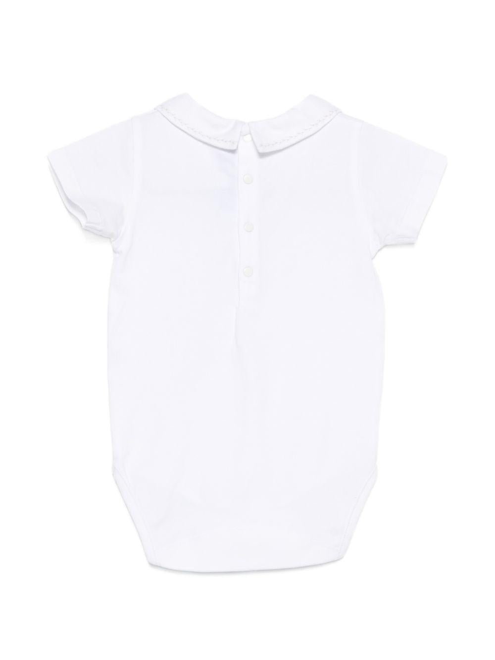 Tutina per neonati Tartine Et Chocolat bianca con colletto a punta - Rubino Kids