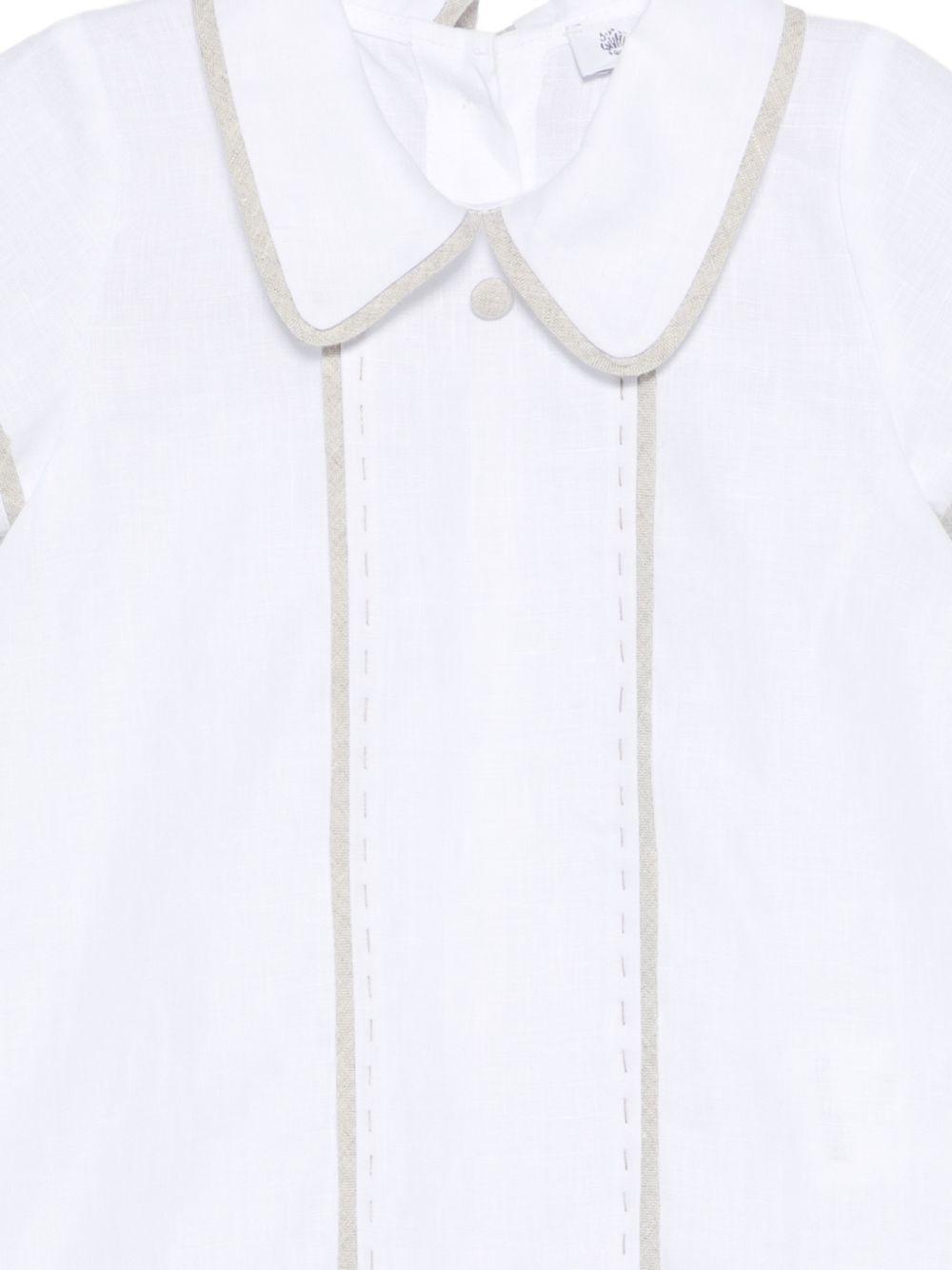 Tutina per neonato Jesurum Baby bianca con bordi a contrasto - Rubino Kids