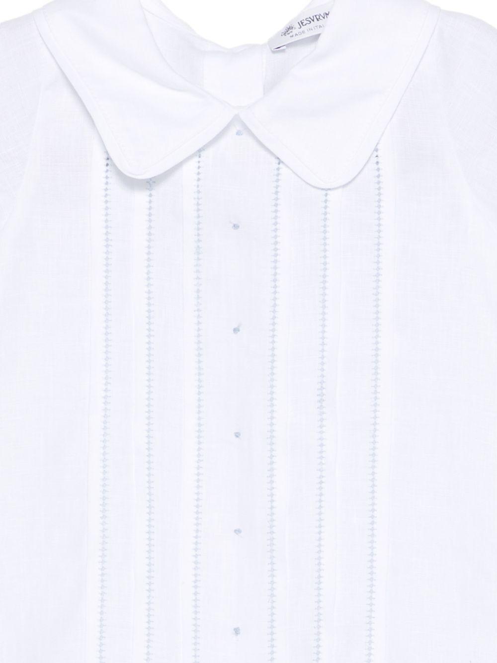 Tutina per neonato JESURUM BABY bianca con colletto alla Peter Pan - Rubino Kids