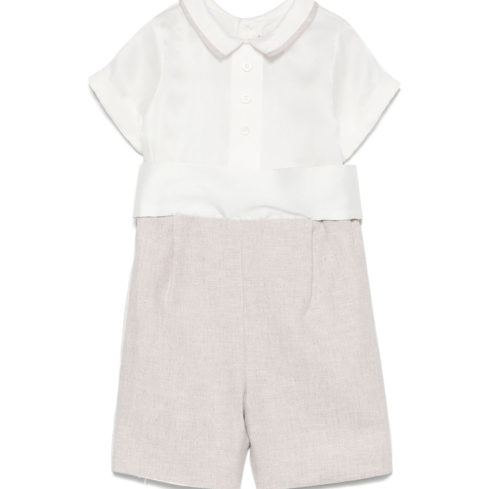 Tutina per neonato La Stupenderia beige con inserti - Rubino Kids