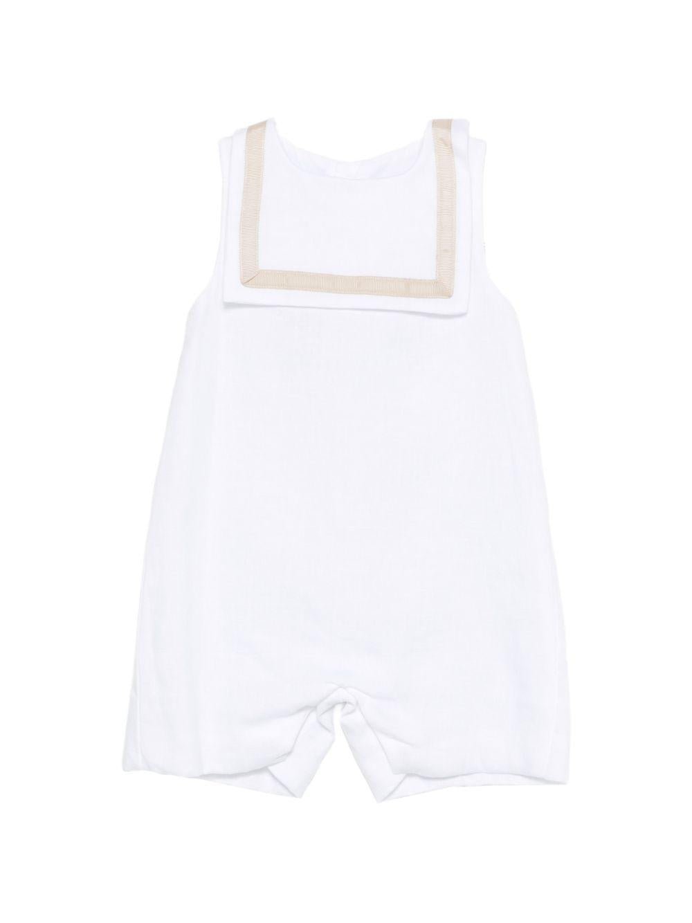 Tutina per neonato La Stupenderia bianca con bottoni sul colletto - Rubino Kids