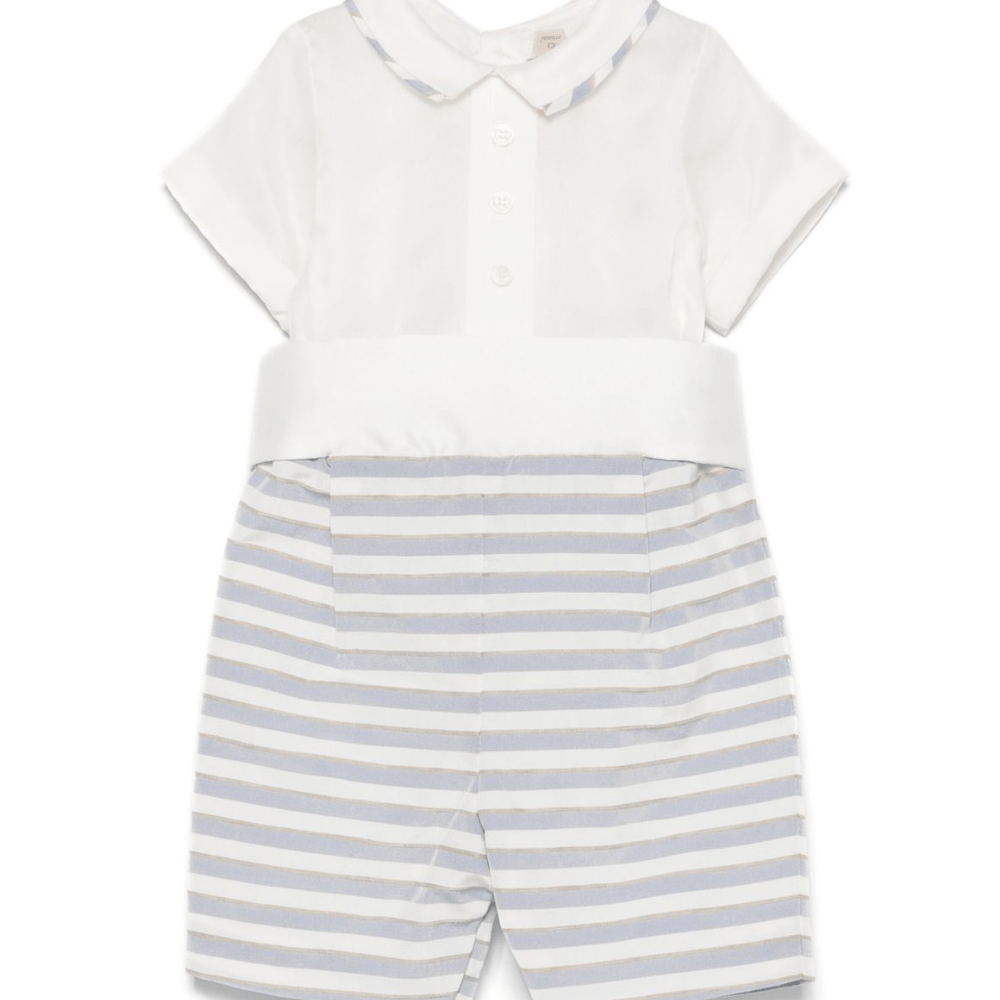 Tutina per neonato La Stupenderia bianco con inserti - Rubino Kids