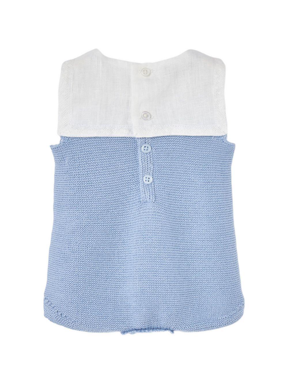 Tutina per neonato Paz Rodriguez senza maniche abbottonata - Rubino Kids