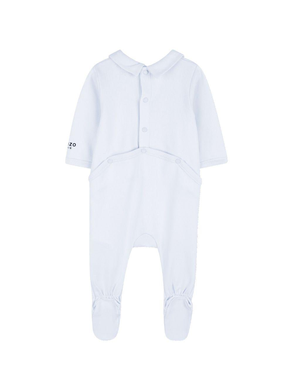 Tutine per neonata Kenzo Kids azzurro e beige con applicazioni logo - Rubino Kids