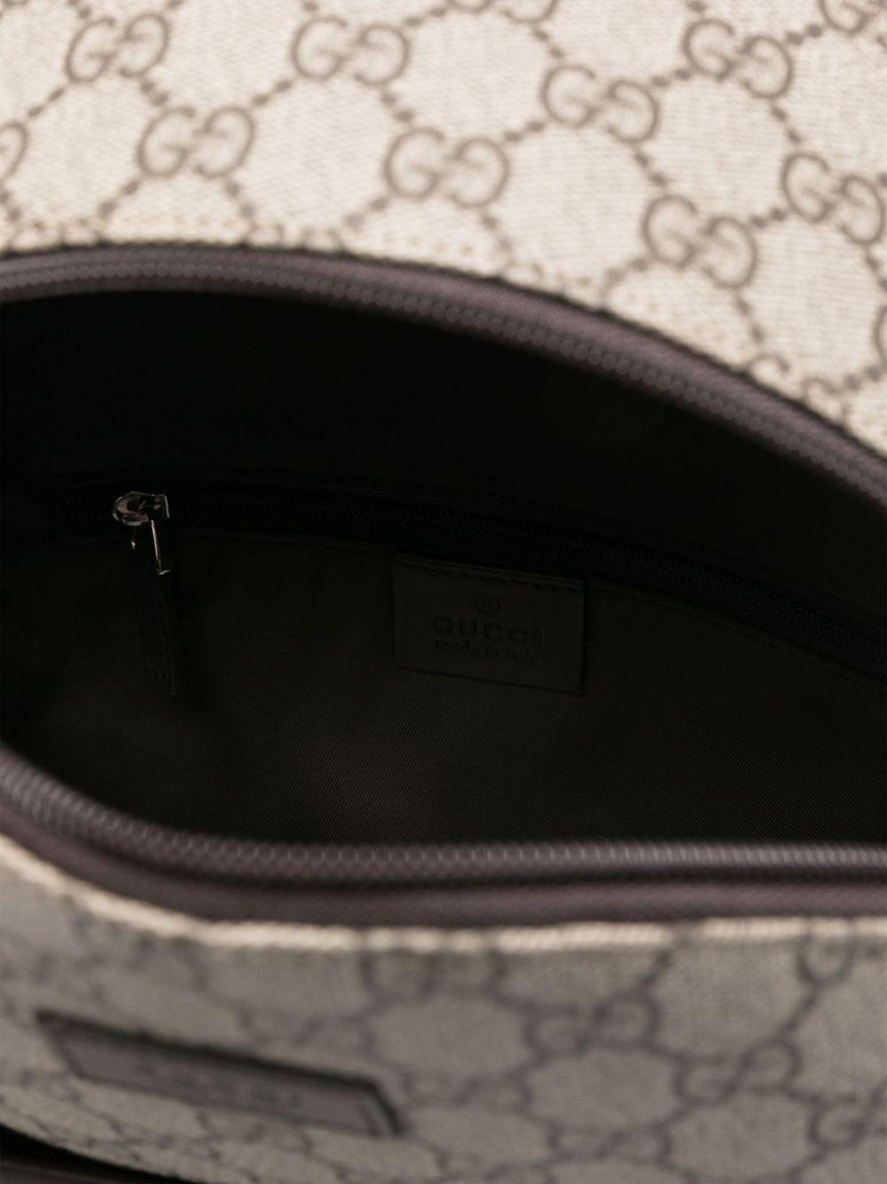 Zaino per bambina Gucci Kids beige con applicazione frontale con logo - Rubino Kids