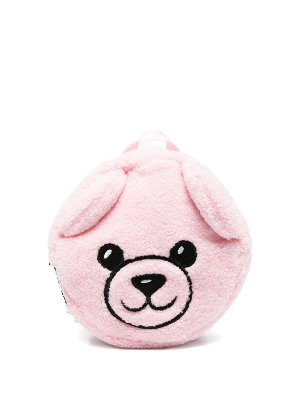 Zaino per bambina Moschino Kids rosa con motivo Teddy Bear - Rubino Kids