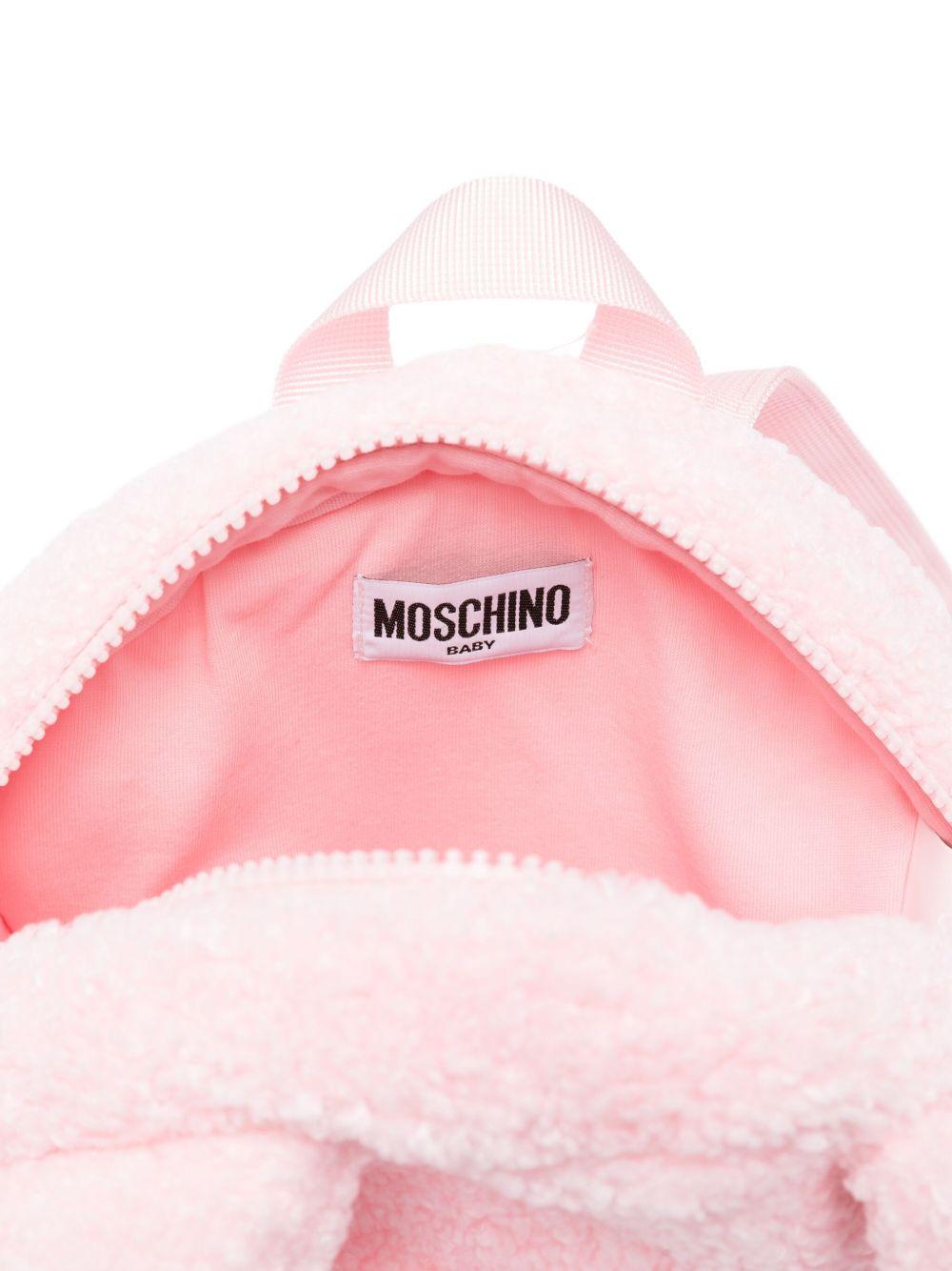 Zaino per bambina Moschino Kids rosa con motivo Teddy Bear - Rubino Kids